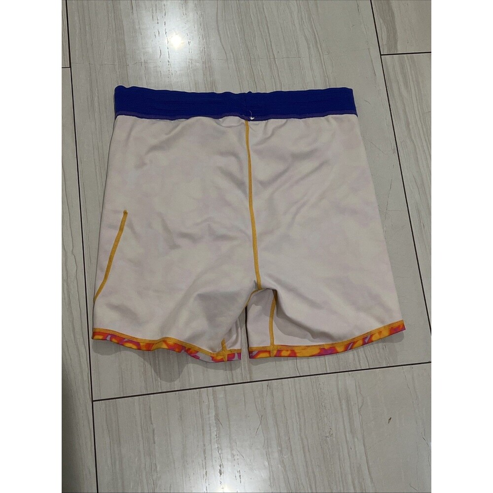 Fabletics Perforated Run 2" Shorts 2-in-1 Design Cobalt Purple Orange Medium - Picture 7 of 11